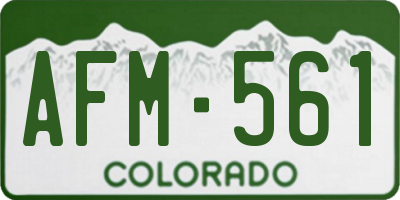CO license plate AFM561