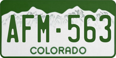 CO license plate AFM563