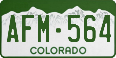 CO license plate AFM564