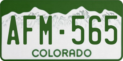 CO license plate AFM565