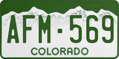 CO license plate AFM569
