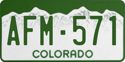 CO license plate AFM571