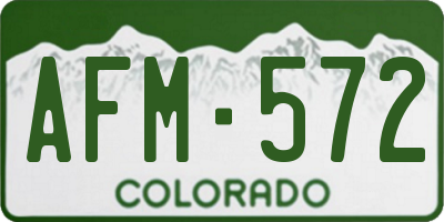 CO license plate AFM572