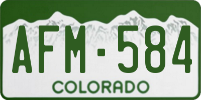 CO license plate AFM584
