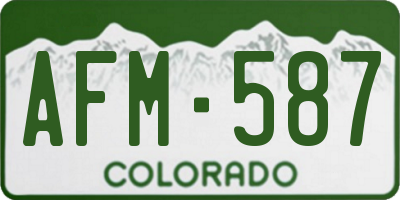 CO license plate AFM587