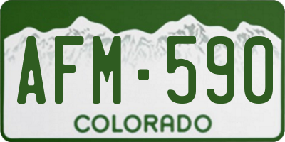 CO license plate AFM590