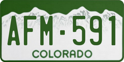 CO license plate AFM591