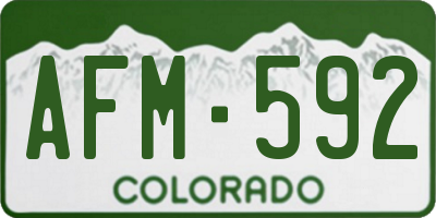 CO license plate AFM592