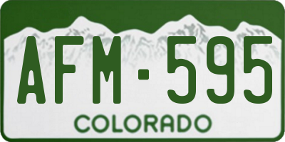 CO license plate AFM595