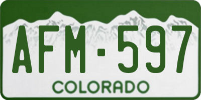CO license plate AFM597
