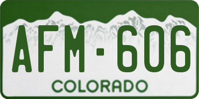 CO license plate AFM606
