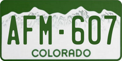 CO license plate AFM607