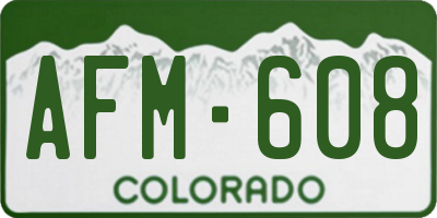 CO license plate AFM608