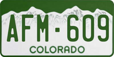 CO license plate AFM609