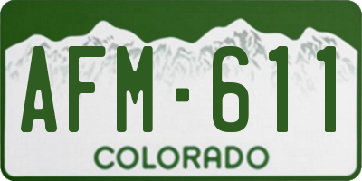 CO license plate AFM611