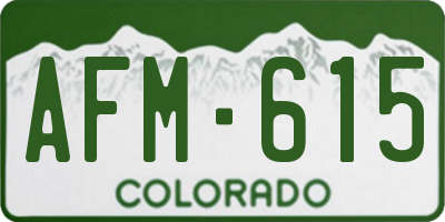 CO license plate AFM615