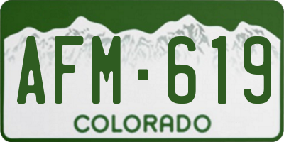 CO license plate AFM619