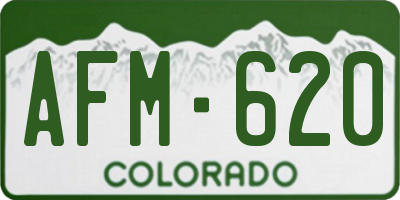 CO license plate AFM620