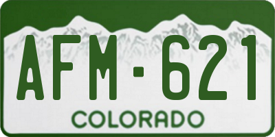CO license plate AFM621