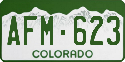 CO license plate AFM623