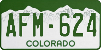 CO license plate AFM624