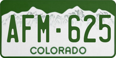 CO license plate AFM625