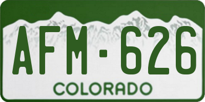 CO license plate AFM626