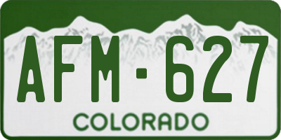 CO license plate AFM627