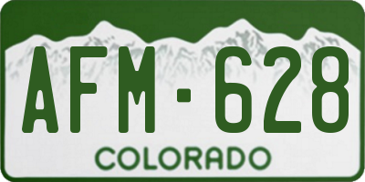 CO license plate AFM628