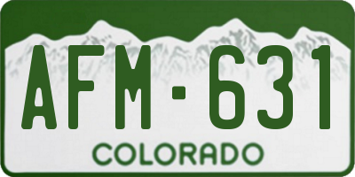 CO license plate AFM631
