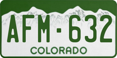 CO license plate AFM632