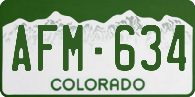 CO license plate AFM634