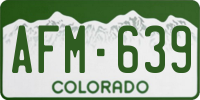 CO license plate AFM639