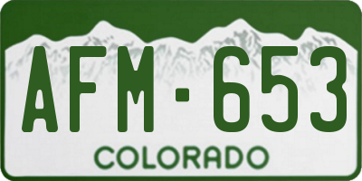 CO license plate AFM653