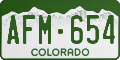 CO license plate AFM654