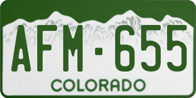 CO license plate AFM655