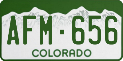 CO license plate AFM656
