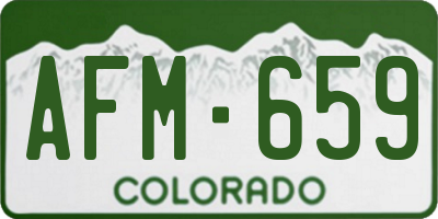 CO license plate AFM659