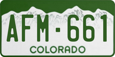 CO license plate AFM661