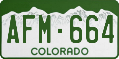CO license plate AFM664