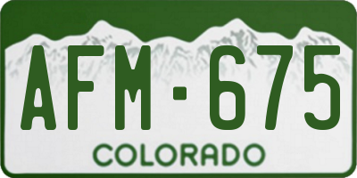 CO license plate AFM675
