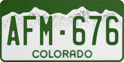 CO license plate AFM676