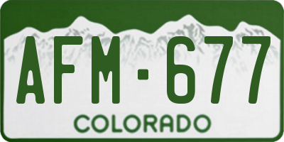CO license plate AFM677