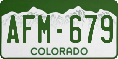 CO license plate AFM679