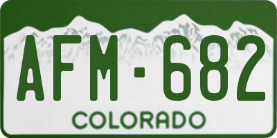 CO license plate AFM682