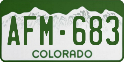 CO license plate AFM683