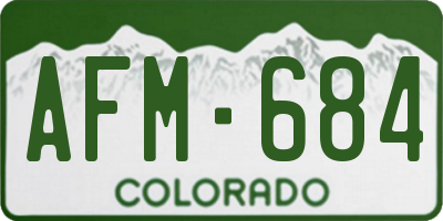 CO license plate AFM684