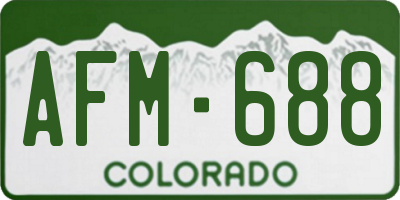 CO license plate AFM688
