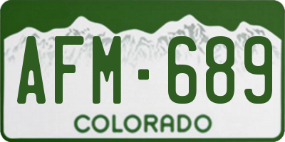 CO license plate AFM689