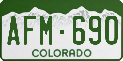 CO license plate AFM690